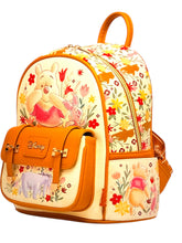 Load image into Gallery viewer, disney winnie the pooh and friends floral wonda pop vegan leather fashion minnie bagpack - alwaysspecialgifts.com