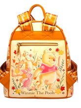 Load image into Gallery viewer, disney winnie the pooh and friends floral wonda pop vegan leather fashion minnie bagpack - alwaysspecialgifts.com