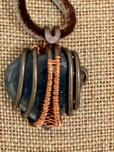 Load image into Gallery viewer, Wire wrapped agate necklace // handmade necklace pendant